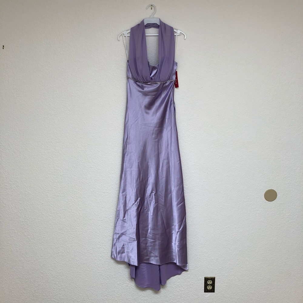 Juliet lavender halter gown long dress with tail